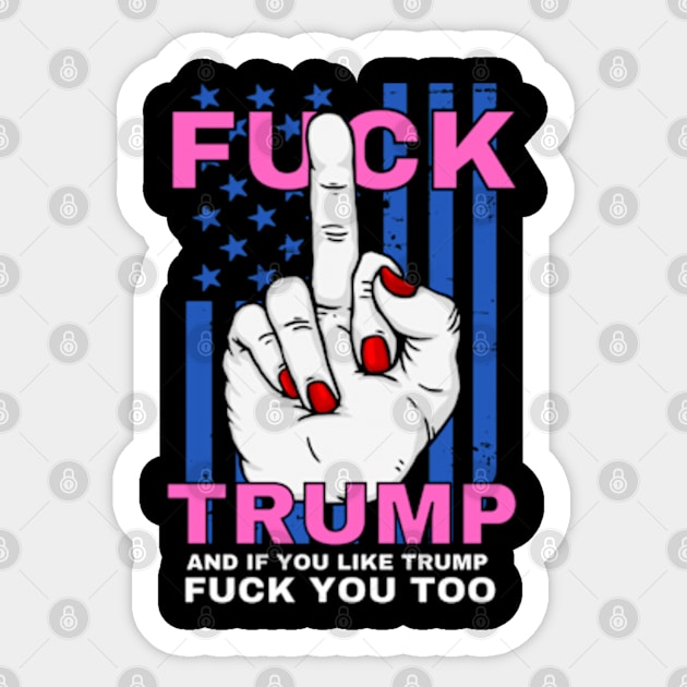 FUCK TRUMP  Joe Biden Harris 2024-anti trump Sticker by graphicaesthetic ✅